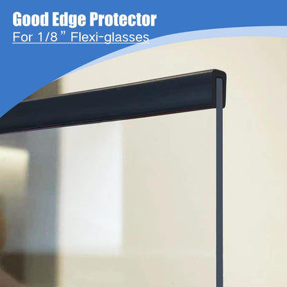Rubber Edge Trim, Self-Adhesive Rubber Edge Trim, Edge Protector for Sheet Metal, EPDM Material, Fit 1/16"(1.0mm), Length 10Ft, Black Color, U Channel Edge Trim - Colors B