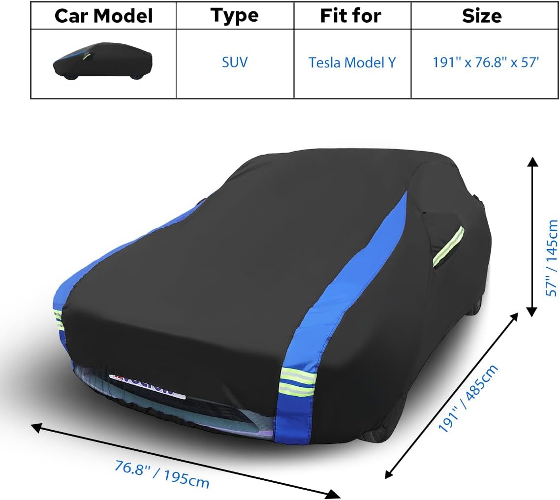 Avecrew Car Cover Waterproof All Weather for Automobiles, Outdoor Heavy Duty Full Exterior Covers for Sedan(194"-208")
