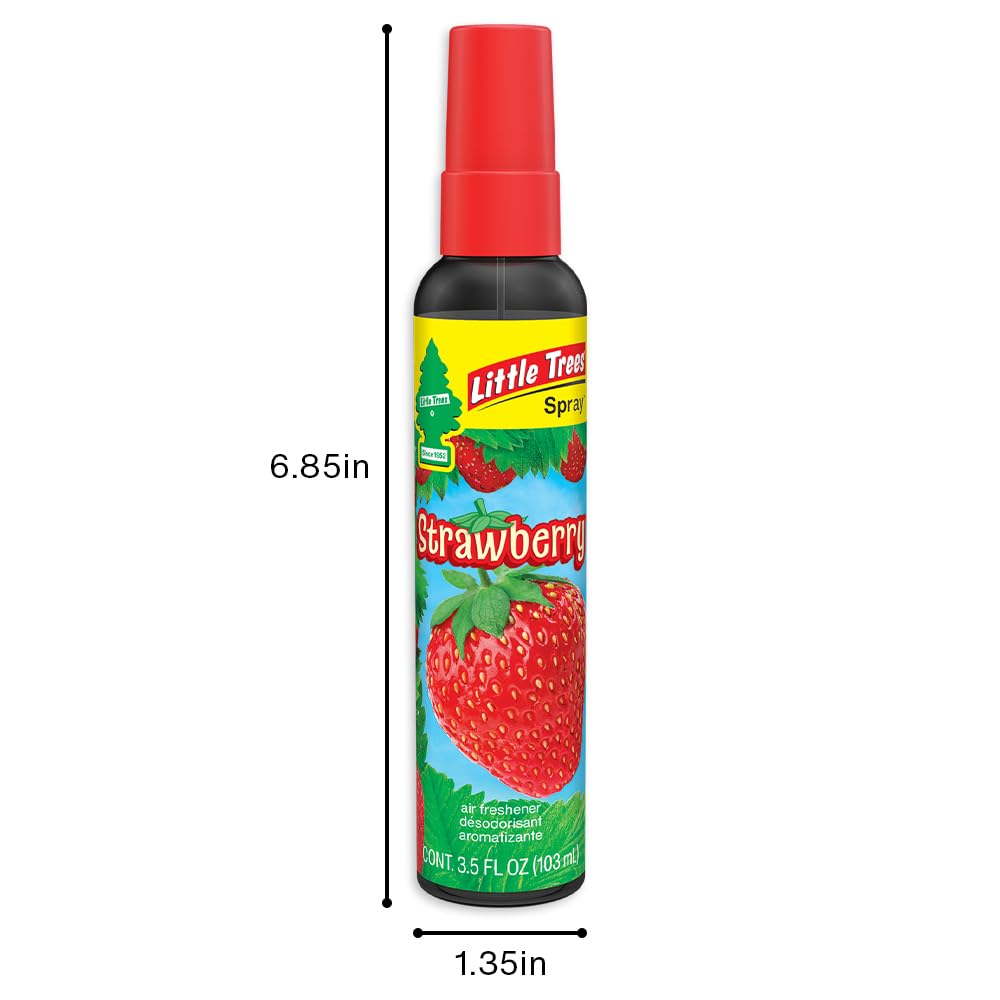 LITTLE TREES Car Air Freshener | Spray Provides a Long-Lasting Scent for Auto or Home | On-the-go Freshness | Black Ice, 6 Air Fresheners