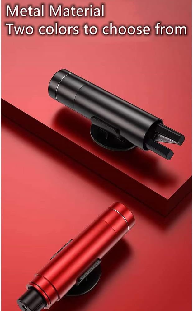 HHXS Window Breaker Seatbelt Cutter,Upgraded Safe Hammer Glass Breaker Under Water,Car Safety Hammer Emergency Escape Tool Safehammer for New Cars Home-(2 Pcs Red)
