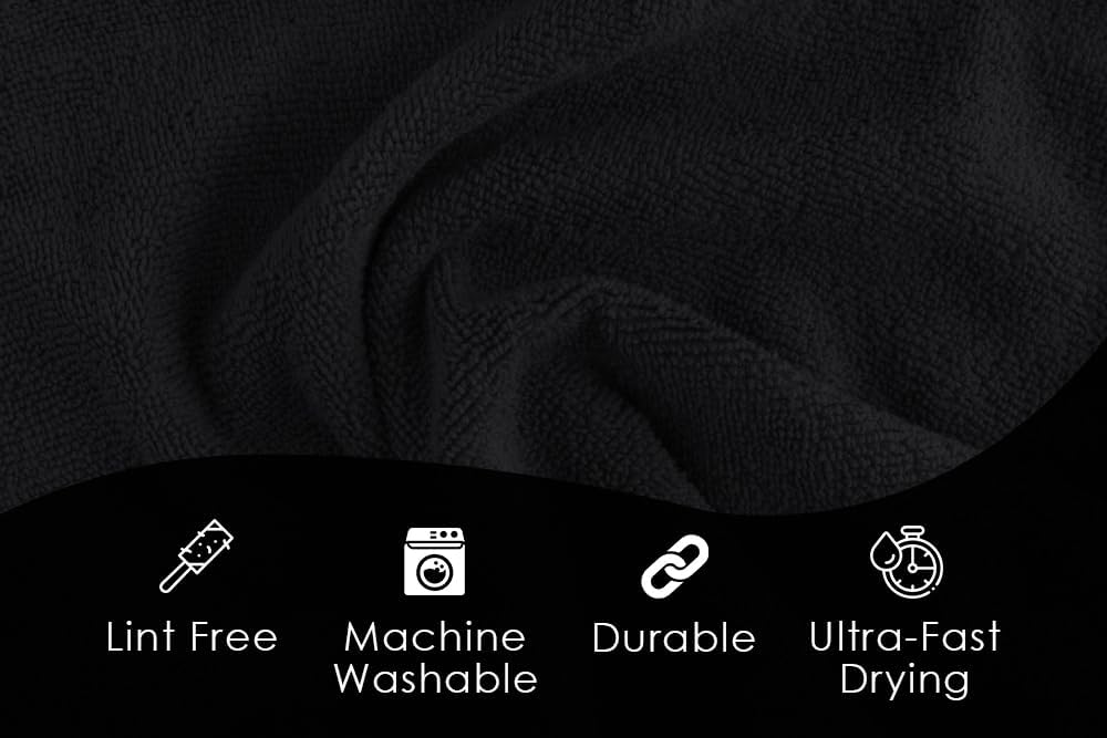 Avalon Towels Microfiber Cleaning Cloths (Value Pack of 36) - Size 16 x 16 Inches, Highly Absorbent Cleaning Rags, Lint Free, Reusable and Washable, Microfiber Towels for Cars