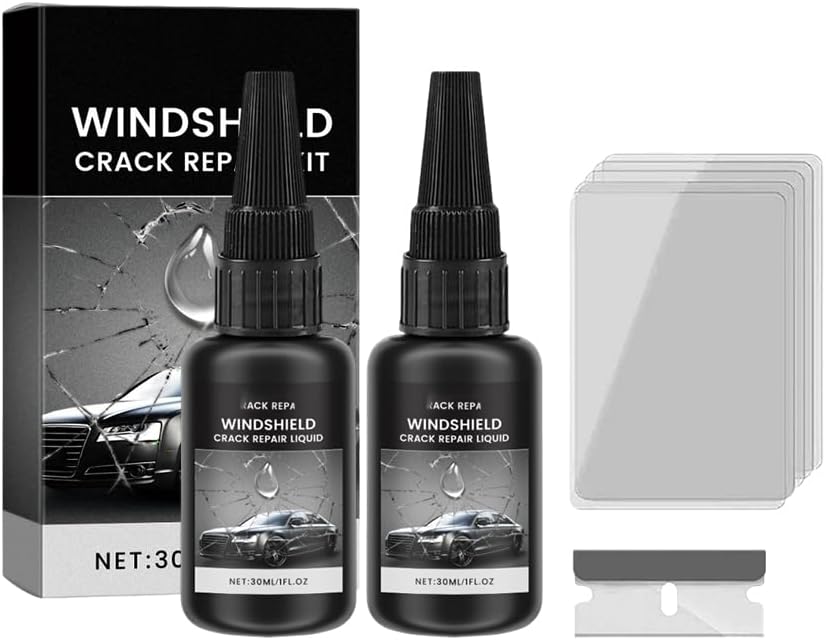 Car Windshield Chip Repair Kit, 2026 New Glass Crack Repair Kit, Glass Repair Liquid, Quick Windshield Repair for Chips and Cracks,All Crack Types Windshield Repair Kit (1Pcs)