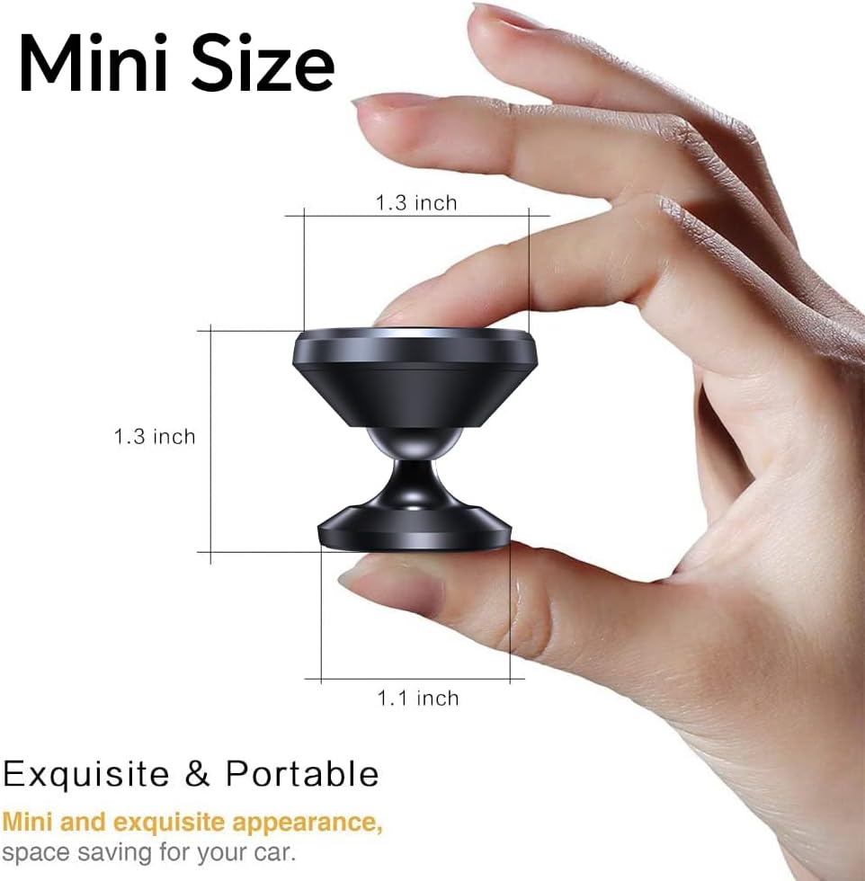 Coolpow【2 Packs Magnetic Phone Holder for Car【Strong Magnet】 Phone Holders for Your Car Phone Holder Mount【4 Metal Plate】 Universal Car Accessories for Women Men for iPhone Samsung Speakerphones