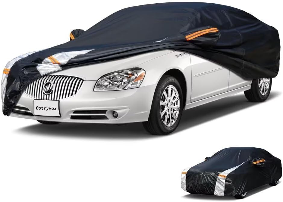 Large SUV Car Cover for Chevy Suburban 100% Waterproof All Weather, Heavy Duty Outdoor Full Exterior Covers Rain Sun Wind UV Protection. - Colors D
