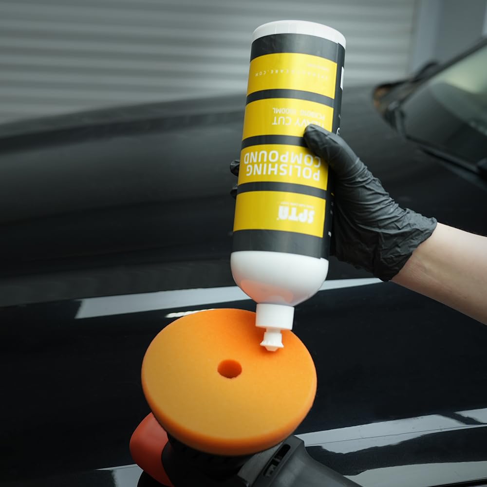 Mix Polishing Compound, SPTA 4.06oz (120ml) Polishing Compound Car Scratch & Swirl Remover Rubbing Compound & Finishing Polish Buffing Compound Swirl Remover for Cars Automotive Paint Correction