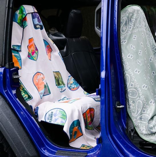 Sprints Athletic Running Towel, Full-Sized, Car Seat Cover - Performance Microfiber (Garden of Races Past)
