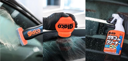 SOFT99 Glaco Roll On Large 120ml - Rain Repellent Glass Coating for Car - Strong Hydrophobic Liquid Wiper - Ergonomic Bottle Shape and Integrated Applicator