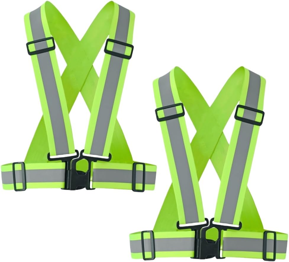 2.0 IN High Visibility Reflective Safety Strap for Construction, Running, Cycling