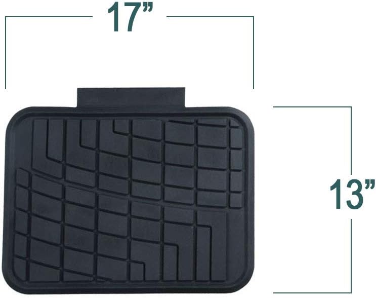 FH Group Automotive Floor Mats - Heavy-Duty Rubber Floor Mats for Cars, Universal Fit Full Set, Climaproof & Trimmable Floor Mats for Most Sedan, SUV, Truck, Black