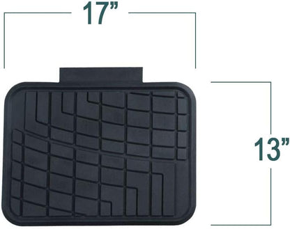FH Group Automotive Floor Mats - Heavy-Duty Rubber Floor Mats for Cars, Universal Fit Full Set, Climaproof & Trimmable Floor Mats for Most Sedan, SUV, Truck, Black