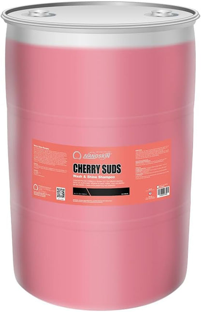Nanoskin CHERRY SUDS Foaming Car Wash Concentrated Shampoo 5 Gallons for Foam Cannons, Foam Guns, Bucket Washes | Pressure Washer Safe, Cherry-Scented Soap | Ideal for Cars, Trucks, Motorcycles, RVs