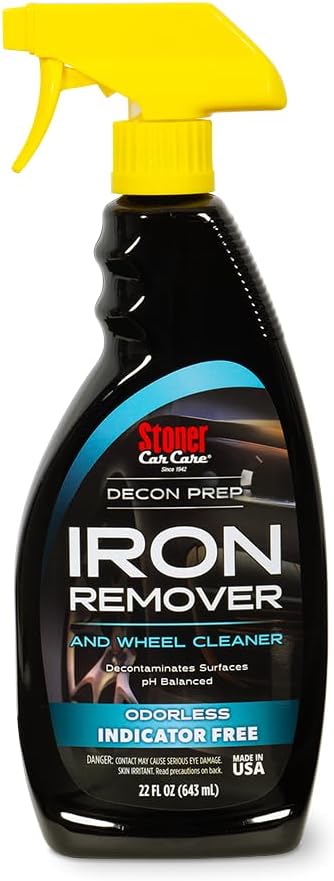 Stoner Car Care 92104 Iron Remover & Wheel Cleaner – Odorless Iron Fallout & Brake Dust Remover for Paint, Wheels & Glass – pH Balanced Rust Decontaminant with Color Indicator – 22 fl oz