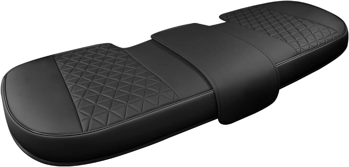 Black Panther Luxury Faux Leather Car Seat Cover Front Bottom Seat Cushion Cover, Anti-Slip and Wrap Around The Bottom, Fits 95% of Vehicles - 1 Piece,Black
