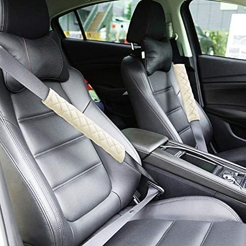 Tatuo 4 Pack Seat Belt Cover Extra Long Seat Belt Pads for Car Soft Comfort Shoulder Strap Covers Harness Pads Helps Protect Your Neck and Shoulder(10.6 Inch,Black)