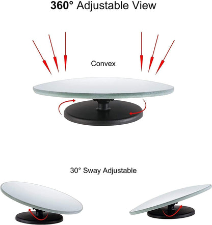 Verivue 2-Inch Round Blind Spot Mirrors for Cars, Universal Fit, HD Convex Wide Angle, Stick-On Frameless Side Mirror Blindspot, Adjustable Blind Spot Mirror for Car Side Mirrors, 2-Pack