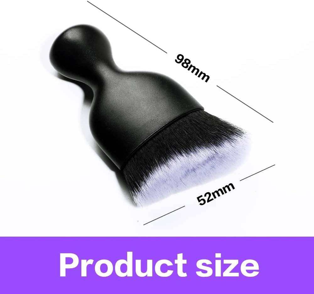 AOCISKA Car Interior Detailing Brush,Soft Bristle Cleaning Brush Car Detailing Brush Dusting Brush,Car Interior Cleaning Tool,Auto Detail Brush Car Dash Duster Brush (Black)