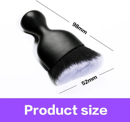 AOCISKA Car Interior Detailing Brush,Soft Bristle Cleaning Brush Car Detailing Brush Dusting Brush,Car Interior Cleaning Tool,Auto Detail Brush Car Dash Duster Brush (Black)