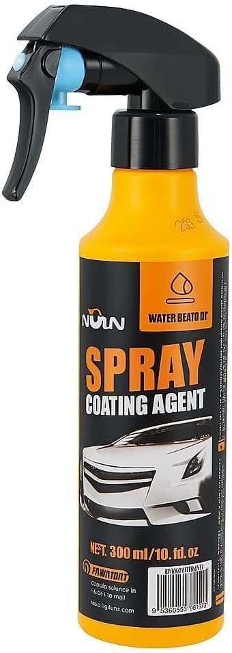 NUAN 2-Pack Nano Hydrophobic Ceramic Coating, 300ml Car Coating Spray Kit, Easy-to-Spray Auto Paint Protection, Includes Microfiber Cloth for Vehicle Shine & Protection