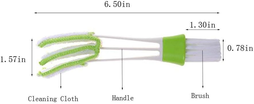 Mini Duster for Car Air Vent, Set of 3 Automotive Air Conditioner Cleaner and Brush, Dust Collector Cleaning Cloth Tool for Keyboard Window Leaves Blinds Shutter Glasses Fan
