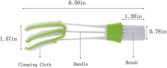 Mini Duster for Car Air Vent, Set of 3 Automotive Air Conditioner Cleaner and Brush, Dust Collector Cleaning Cloth Tool for Keyboard Window Leaves Blinds Shutter Glasses Fan