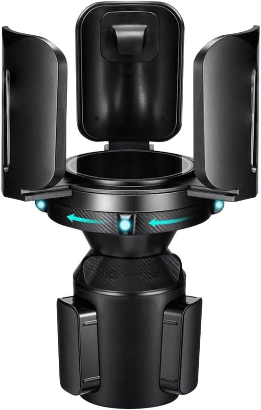 Car Cup Holder Expander, All Purpose Cup Holder Adapter with Adjustable Base, Auto Cup Organizer Expander Holder Compatible with 3.04" to 5.25" Bottles, Mugs, Drinks, Foods (1 PC)