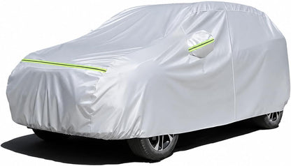 Favoto SUV Car Cover Waterproof All Weather 6 Layers Heavy Duty Car Cover for Automobiles Rain Sun Snow UV Protection with Inner Cotton Car Cover Outdoor Universal Fit for SUV (188-198 inch) Silver