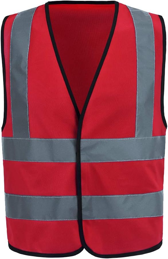 AYKRM 12 colour High visibility viz vest hi vis viz reflective work construction safety vest (XS-8XL) - Colors B