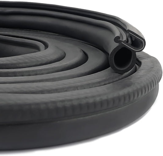 20Ft Car Door Weather Stripping Door Seal Strip,U-Shaped Rubber Edge Trim with Steel Strip Door Sealers for Door Frame of Car Truck SUV RV Boat Home,Keeps Car Interior Tidy and Quieter (20Ft)