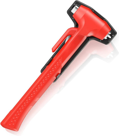 Premium Car Glass Breaker with Seat Belt Cutter - Automotive Safety Hammer - Emergecy Escape Tool, Car Autoaccessory Metal Window Hammer, Vehicle Hard Aluminium Alloy Head Design(Silver)