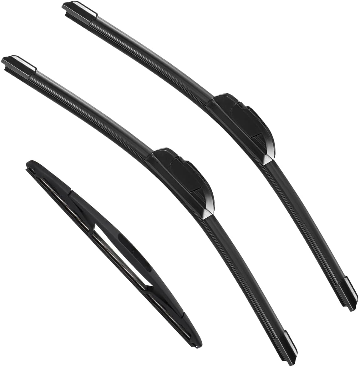 3 Pack Windshield Wiper Blades Compatible with Mazda CX-5 2017-2025 and CX-9 2016-2023, Front and Rear, 24" 18" 14" - Colors A