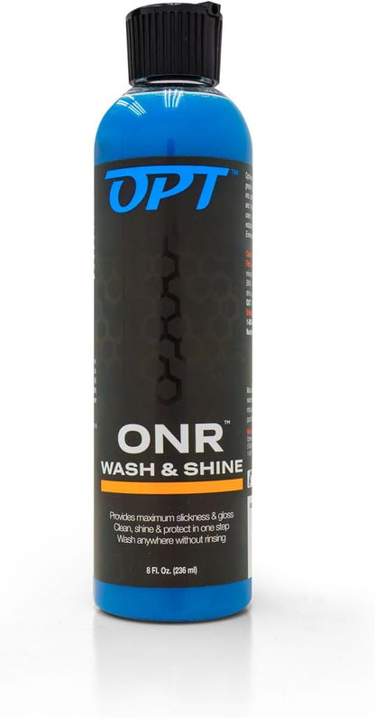 Optimum No Rinse Wash and Shine Version 5 - ONR Rinseless Car Wash Soap for Auto Detailing, Use On Paint, Ceramic Coatings, Glass, Interior (32 Oz)