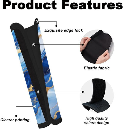 2Pcs Soft Auto Seat Belt Cover Pad Cute Cat Print Colorful Car Seatbelt Shoulder Cushion for Comfortable Driving, Compatible with All Cars' Seatbelt and Backpack Straps