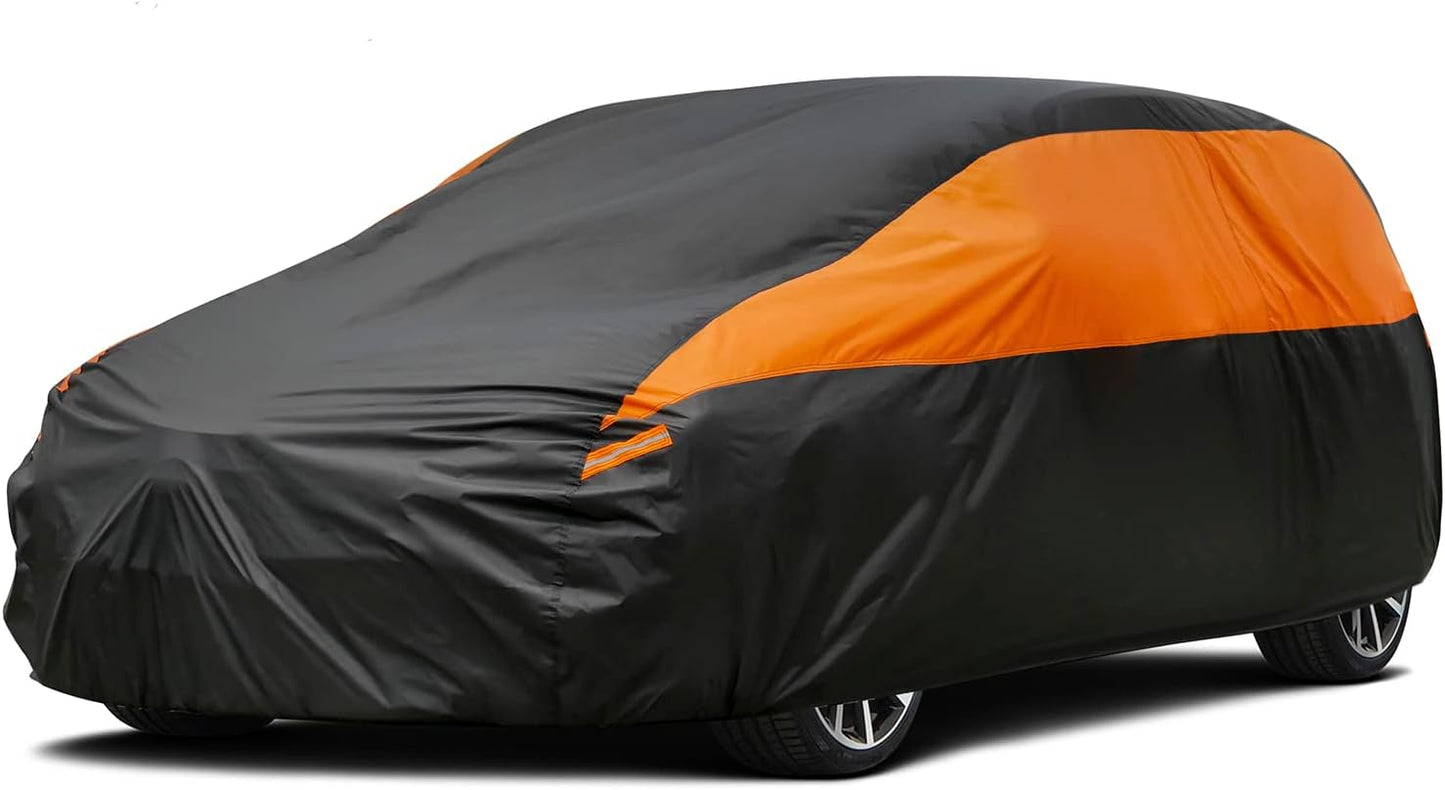 GUNHYI Car Cover for Automobiles All Weather Waterproof, Universal Fit Sedan Ford Mustang, Chevy Camaro/Malibu, Kia Optima, Hyundai Sonata, Nissan Altima, Volkswagen Passat, Tesla Model 3 etc.