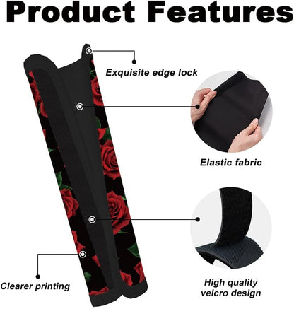 2Pcs Soft Auto Seat Belt Cover Pad Cute Cat Print Colorful Car Seatbelt Shoulder Cushion for Comfortable Driving, Compatible with All Cars' Seatbelt and Backpack Straps