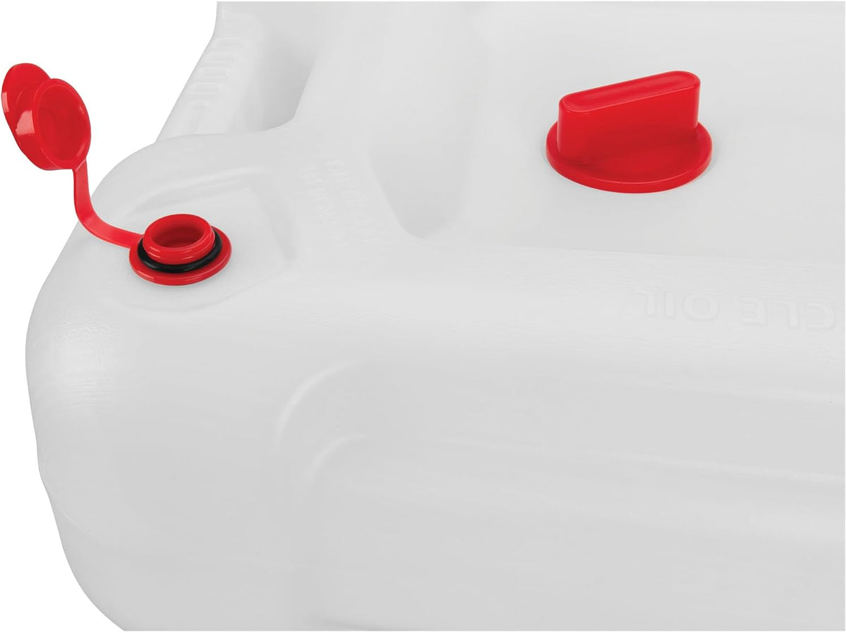 Performance Tool W4080 16-Qt. Clear View Oil Drain Container - Carrying Handle, Automotive Catch Pan, Fluid Transport Jug, Oil Change, Radiator Flush, Automotive Repair - White
