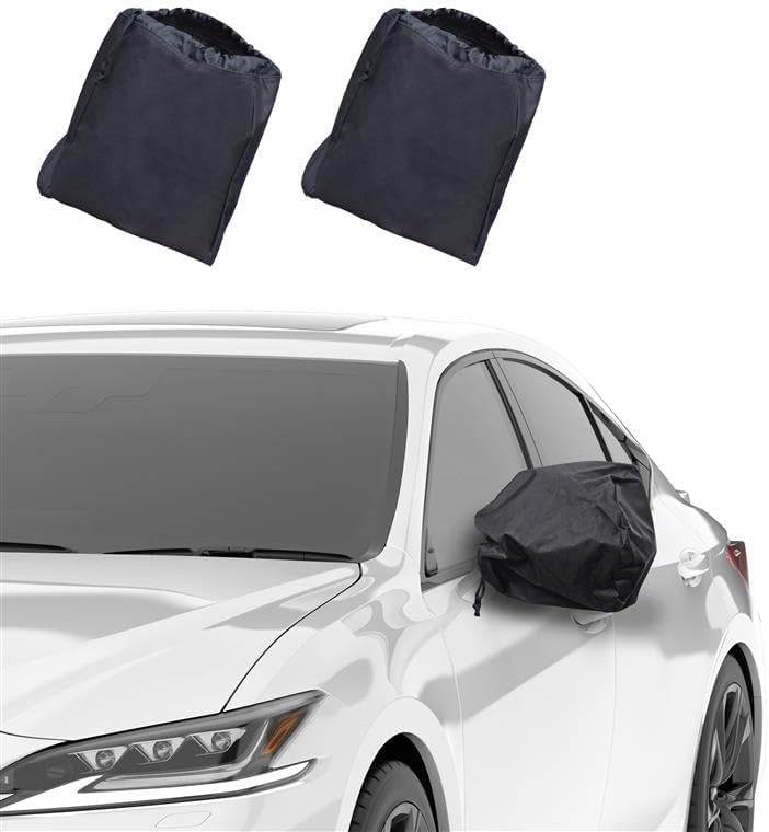 EcoNour Windshield Cover for Ice and Snow - Universal Fit for Car, SUV, Truck, Heavy Duty 600D Oxford Fabric Frost Protector for Ice & Sleet, Includes Anti-Theft Straps, Medium (69"x42")