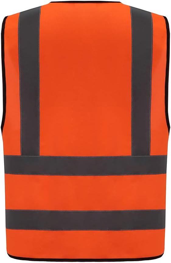 AYKRM 12 colour High visibility viz vest hi vis viz reflective work construction safety vest (XS-8XL) - Colors A