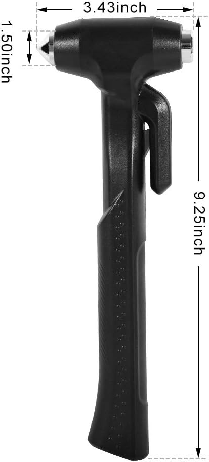 MOTORBUDDY 2-Pack Car Safety Hammer Seatbelt Cutter, Auto Emergency Escape Hammer with Window Glass Breaker and Seat Belt Cutter, Striking Red Escape Tool for Car Accidents