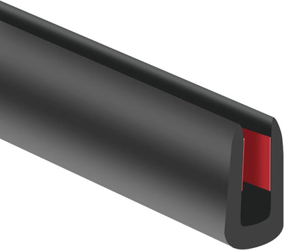 Rubber Edge Trim, 1/16" Self Adhesive Flexible U Channel Edge Protecter for Sheet Metal, Car Doors, U Shaped Sharp Edge Guards, Fit for 0-5/64" Wide Edge, Black Color, 10Ft, EPDM Material