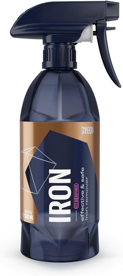 Gyeon Iron Redefined Iron Remover Fallout Cleaner for Car Paint Wheels Glass pH Neutral Color Changing Formula Removes Brake Dust Rust & Rail Dust Powerful Auto Detailing Surface Decontamination