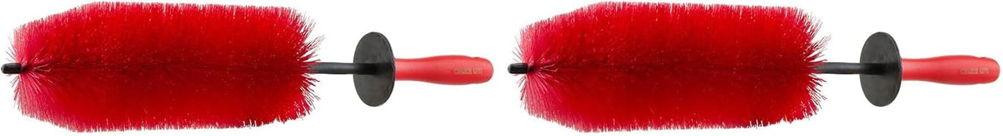 Chemical Guys Red Rocket Detailing Brush - Flexible Long-Reach Wheel and Rim Cleaning Tool for Cars, Trucks, SUVs, Motorcycles, and RVs - Safely Cleans Tight Spaces, Spokes, and Crevices