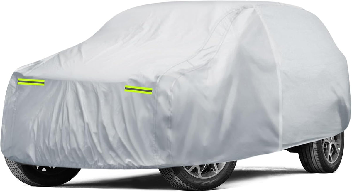 6 Layers Car Cover Waterproof All Weather for Automobiles, Size A3 with Zipper Cotton Fit for Toyota Camry, Honda Accord, Ford Mustang, Chevy Camaro/Malibu,Kia Optima/K5 (187-198 inch)