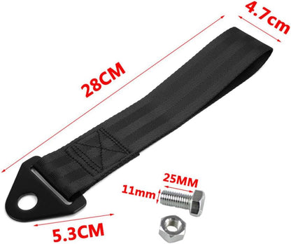 RASTP Racing Tow Strap, Car Modification Sports Trailer Belt Fit for Front or Rear Front Bumper Decorative (Red)
