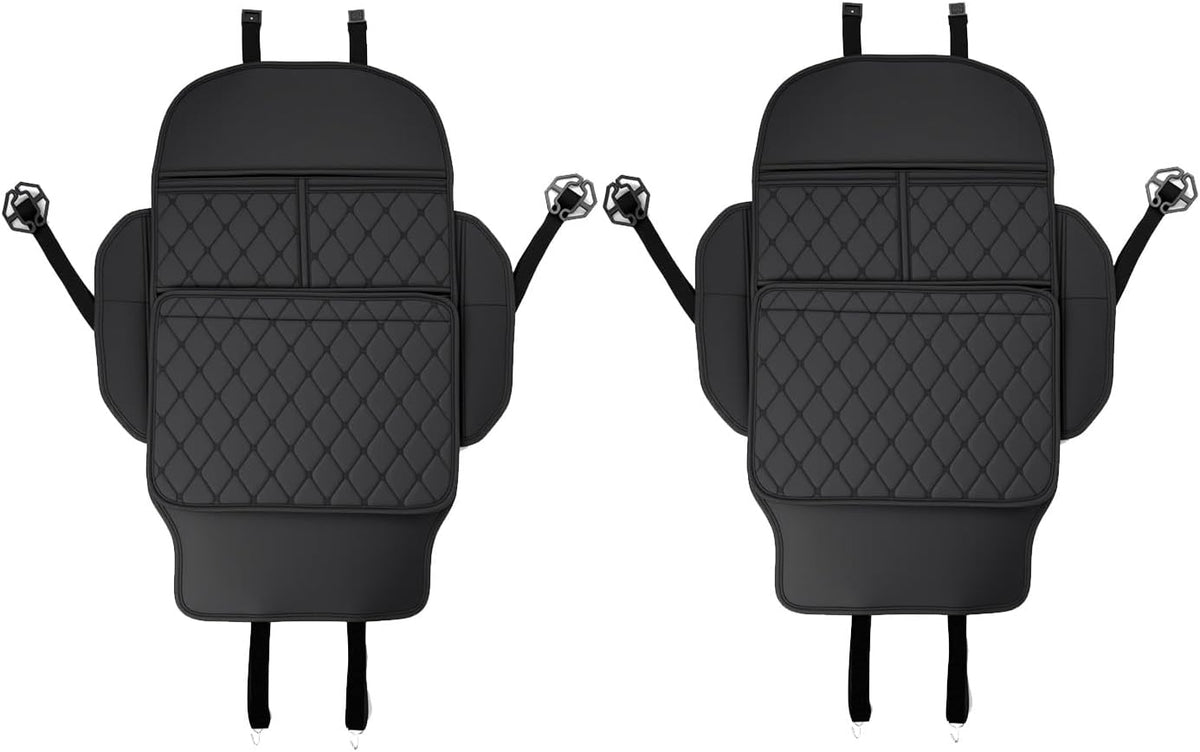2 Pack Kick Mats Back Seat Protector，Seat Back Protector for Kids Feet Car Seat with Car Back Seat Organizer, Seat Back Protector Cover for Back of Front Seats - Protect against dirt and scuffs