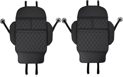 2 Pack Kick Mats Back Seat Protector，Seat Back Protector for Kids Feet Car Seat with Car Back Seat Organizer, Seat Back Protector Cover for Back of Front Seats - Protect against dirt and scuffs