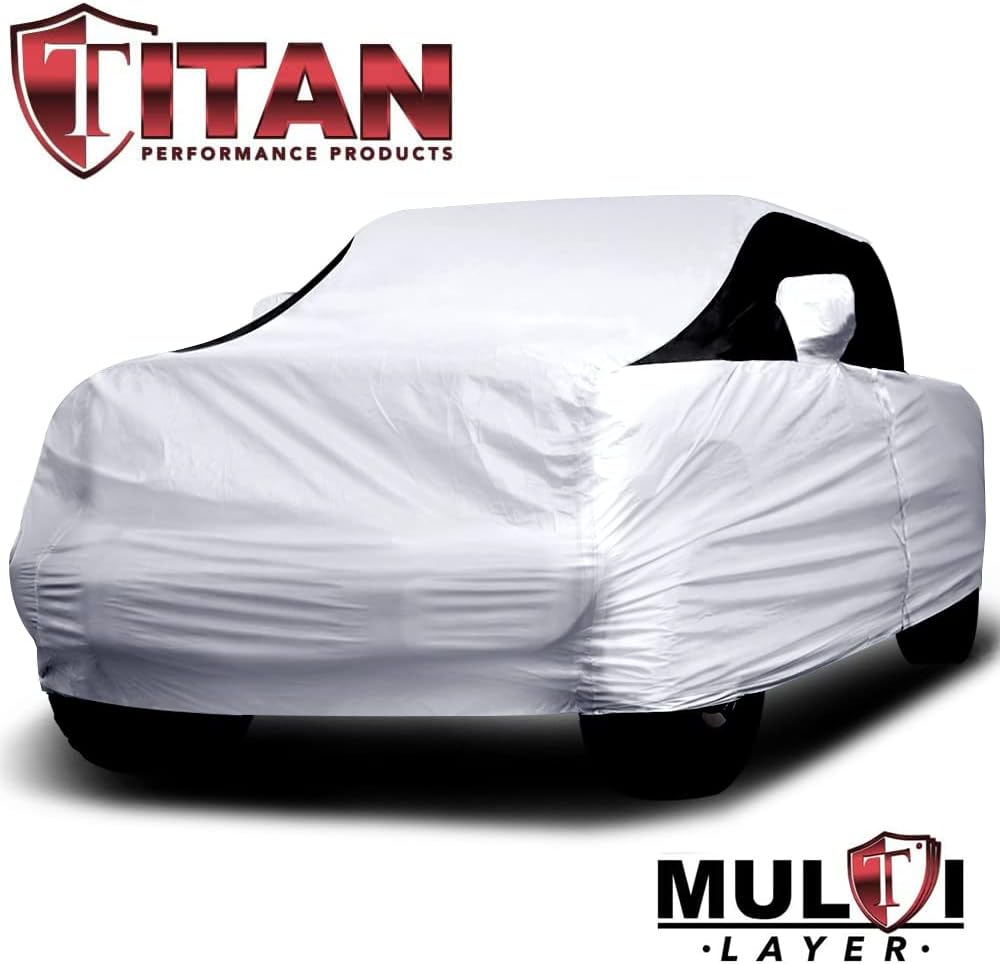 Titan Premium Multi-Layer PEVA Car Cover for Compact SUV 170-187". Waterproof, UV Protection, Anti-Scratch Protective Lining, Driver-Side Zippered Opening. Fits Rav4, Rogue, CR-V and More.