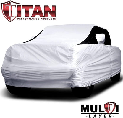 Titan Premium Multi-Layer PEVA Car Cover for Compact SUV 170-187". Waterproof, UV Protection, Anti-Scratch Protective Lining, Driver-Side Zippered Opening. Fits Rav4, Rogue, CR-V and More.