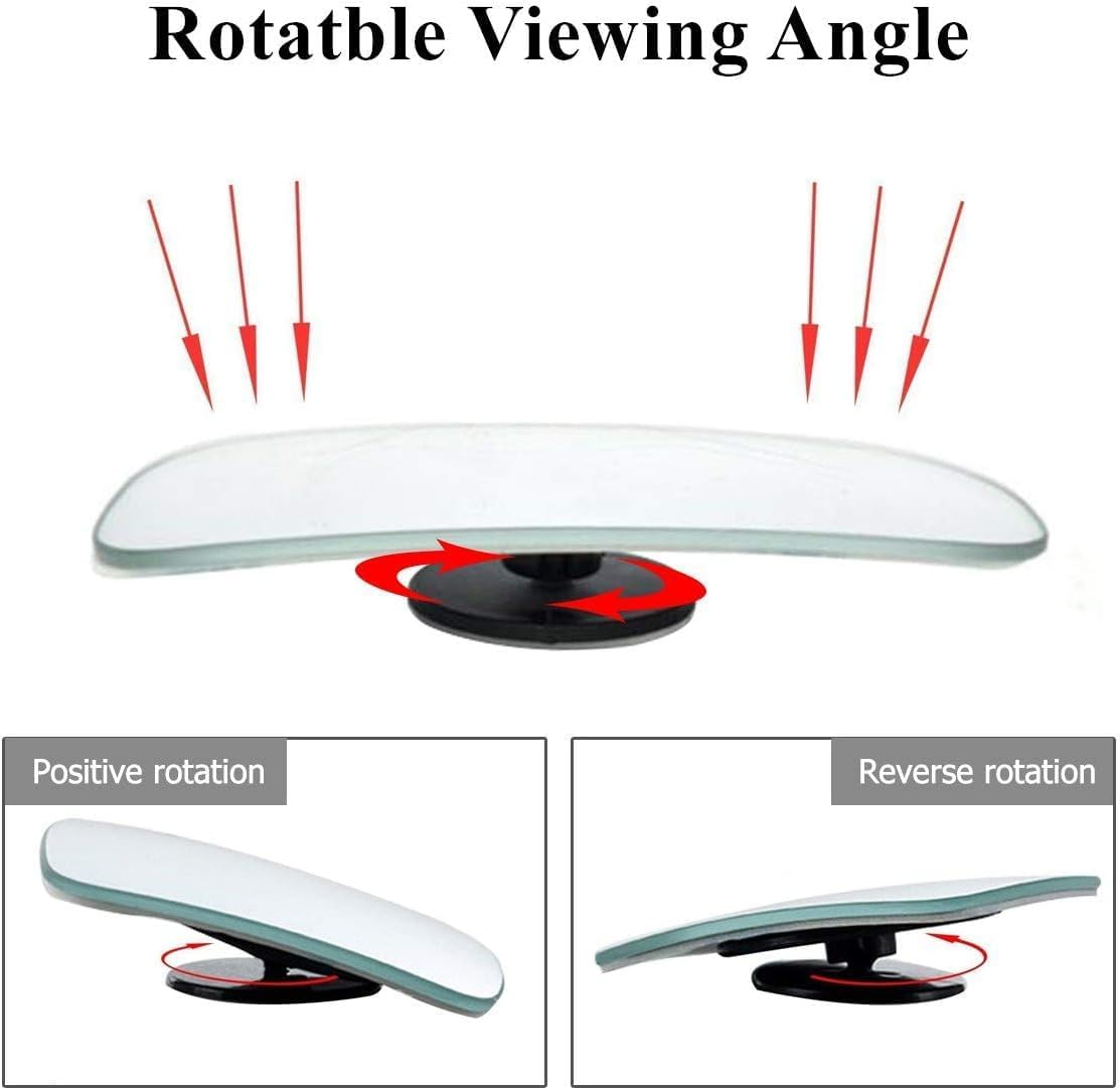 WildAuto Blind Spot Mirror, Rectangle Adjustable Car Auxiliary Universal Wide Angle Mirror for Universal Cars (Adhesive, 2pcs)