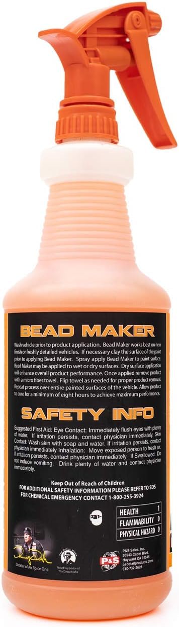 P&S Bead Maker Paint Sealant – Easy Spray & Wipe Protectant for Cars, Boats & RVs – Hydrophobic Gloss & UV Protection – Safe for All Surfaces - 1 Gallon