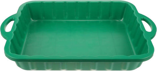CALLARON 23.5" Oil Drain Pan for Car, Heavy Oil Change Collector Pan Leakproof, Plastic Large Transmission Drain Pan, Changing Oil Pans for Car Truck Engine, Transmission, Fluid Change(Green)
